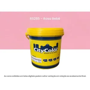 Tinta Acrílica Citycolor Econômica Fosco Rosa Bebê 3,6 Litros 064RS285 (MP)