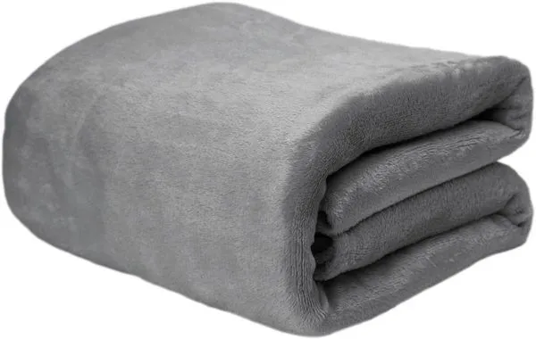Manta Casal Microfibra 3100 180x220cm Cinza Escuro
