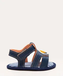 sandália papete infantil velcro pimpolho azul marinho 2