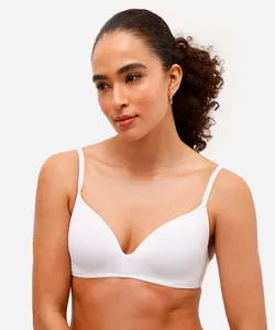 sutiã triângulo com bojo branco 48