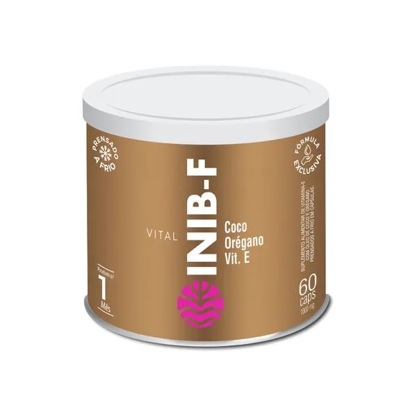 Vital Inib F Coco Orégano e Vitamina E Vital Âtman 1000mg 60Cáps