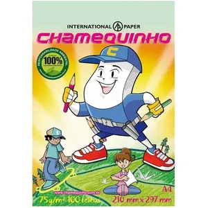 Papel A4 Chamequinho Verde 100 Folhas. Papel A4 Chamequinho Verde 100 Folhas