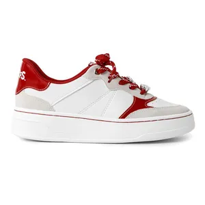 Tênis Smurfs Médio Branco Neve com Vermelho 37