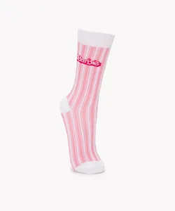 meia cano longo barbie branco 37-40
