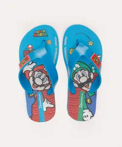 chinelo infantil mario bros ipanema azul 31-32