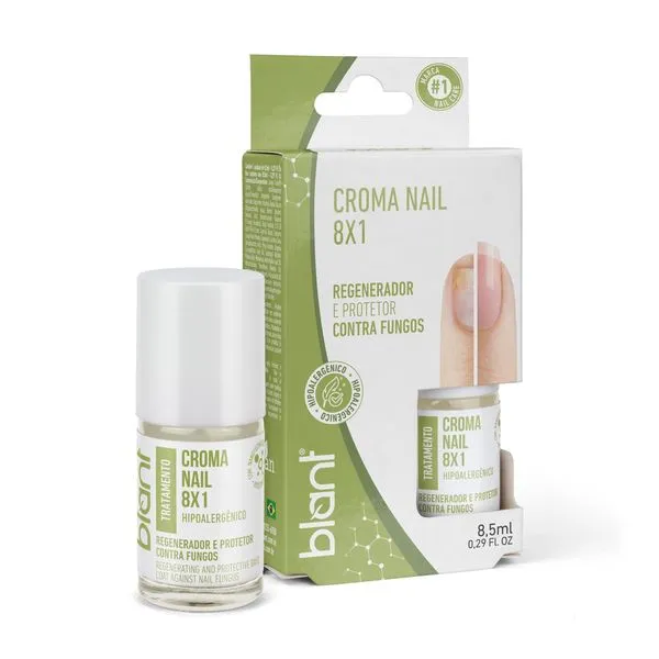Regenerador e Protetor Contra Fungos nas Unhas Blant Croma Nail 8x1 8,5ml
