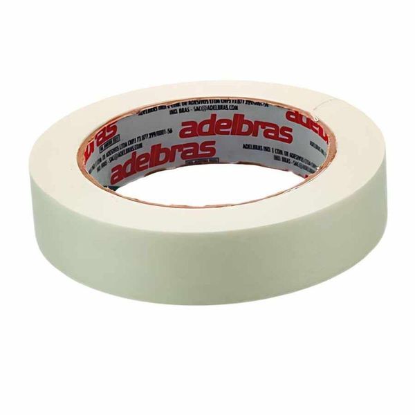 Fita Crepe Adesiva Adelbras Branca 24mmx50m