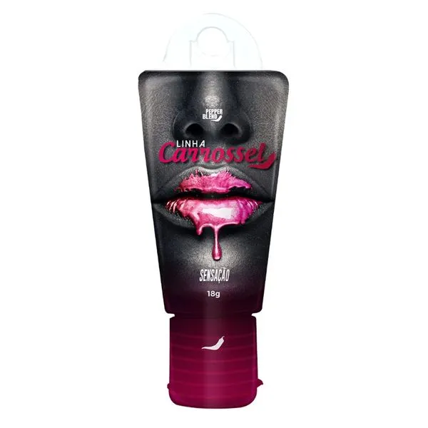 Carrossel Gel Lubrificante Comestível com Efeito Glitter 18g Pepper Blend