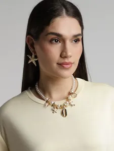 Colar Mix Fundo Do Mar DOURADO