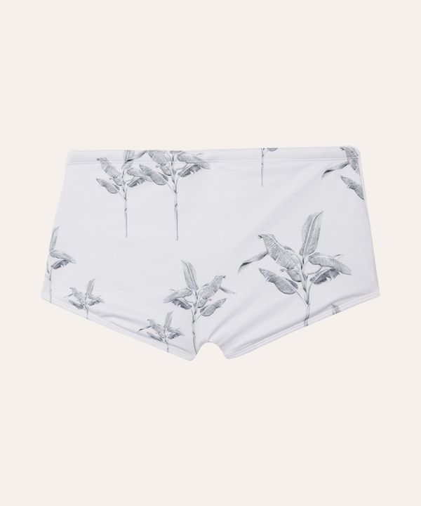 sunga boxer folhagem proteção uv branca G