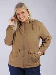 Jaqueta Corta-Vento Plus Size Feminina CARAMELO G2