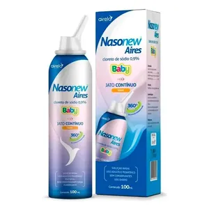Nasonew Aires Baby Cloreto de Sódio 0,9% 100ml Jato Contínuo Suave Airela