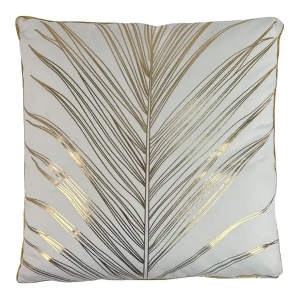 Almofada Noritex Branco/Dourado 45X45X3CM 426-49414