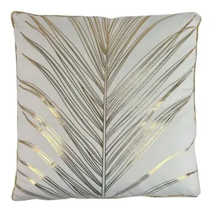 Almofada Noritex Branco/Dourado 45X45X3CM 426-49414