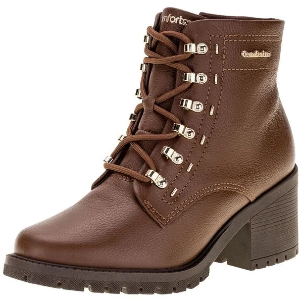 Bota Feminina Coturno Comfortflex - 2377302 CAFÉ 36