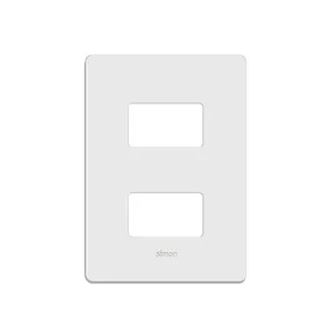 Placa 2 Postos 4x2 com Suporte Simon 20 Placa 2 Postos 4x2 com Suporte Branca Simon 20