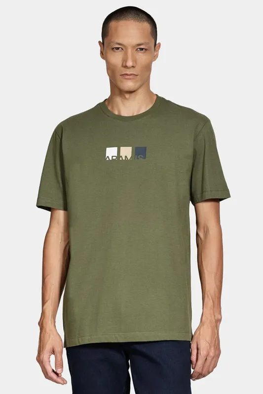 Camiseta Manga Curta Silk Bloco Verde Militar - GG