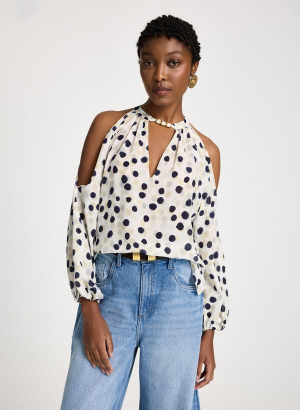 Blusa Le Lis Samira Seda Feminina 34