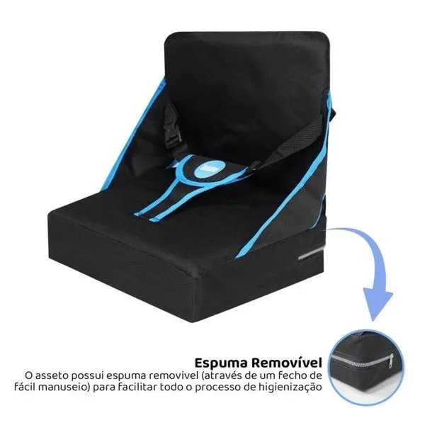 Assento Infantil Portátil Para Cadeiras Tubline Com Alça 22kg Azul (MP)