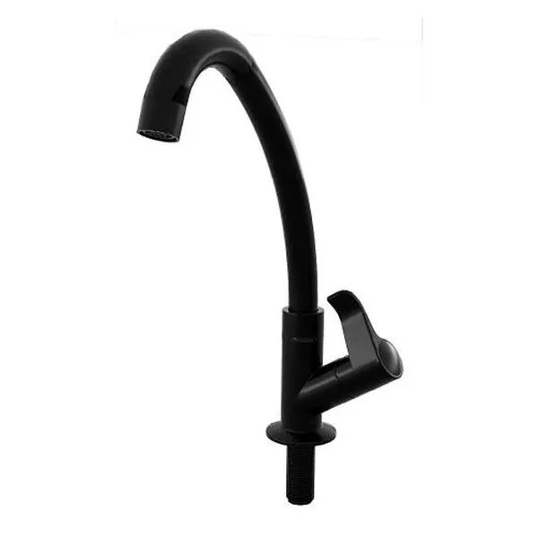 Torneira para Cozinha Mesa Slim Orquídea Bica Móvel Alta em Plástico ABS Preta Socel Torneira para Cozinha Mesa Slim Orquídea Bica Móvel Alta Preta Socel