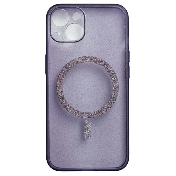 Capinha de Celular IPhone 14 Bibi Cell Lilás Transparente com Glitter (MP)