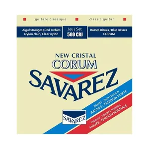 Encordoamento Violão Nylon Savarez 500CRJ New Cristal Corum Tensão Híbrida Resposta Rápida Encordoamento Violão Nylon 500CRJ New Cristal Corum Tensão Híbrida Savarez