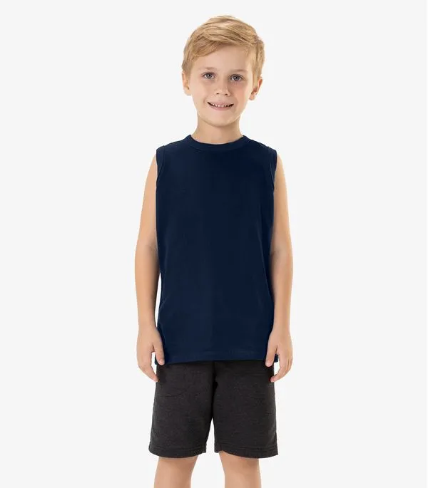 Bermuda Infantil Menino Em Moletom Rovi Kids Preto 1