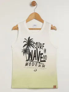 Camiseta Regata Infantil Para Menino - NATURAL 6