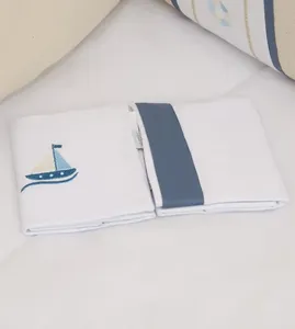 Kit Fronha Linho Náutico com 2 Peças Azul