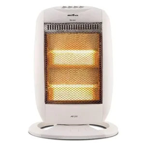 Aquecedor Elétrico AB1200 Halógeno 3 Níveis de Potência 1200W Oscilante Branco Britânia 220V Aquecedor Elétrico AB1200 Halógeno 3 Níveis 1200W Branco Britânia 110V