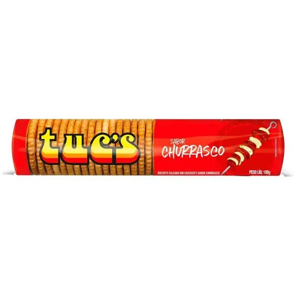 Biscoito Tucs Din Cracker 100 g Churrasco BISCOITO TUCS DIN CRACKER 100G CHURRASCO