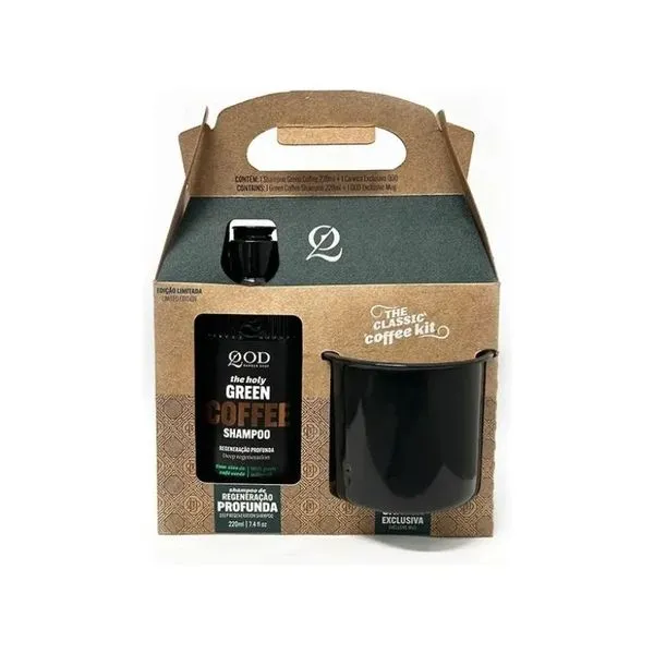 Kit QOD Shampoo Chá Verde 220ml + Caneca KIT QOD SH CHA VERDE 220ML CANECA