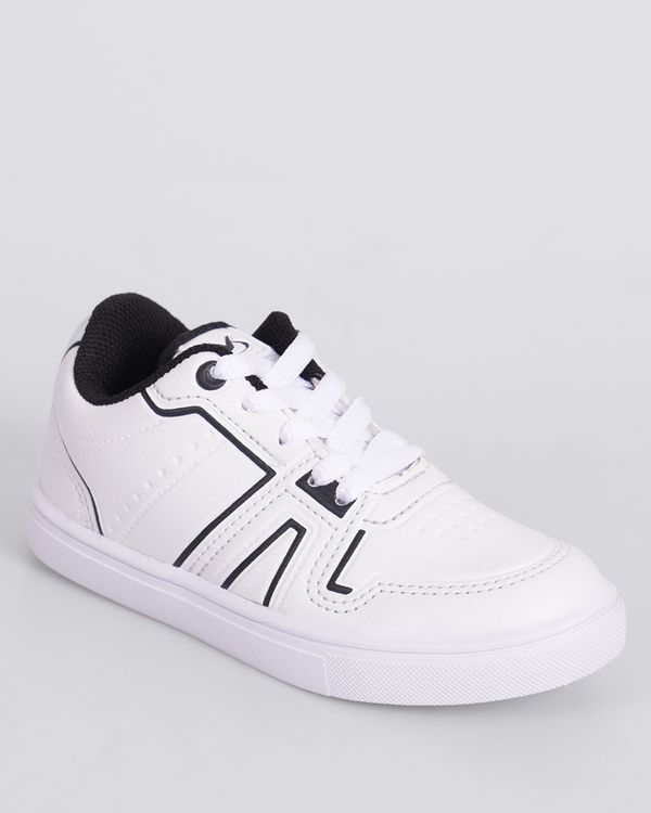 Tênis Infantil Casual Via Vip com Relevo Branco 32