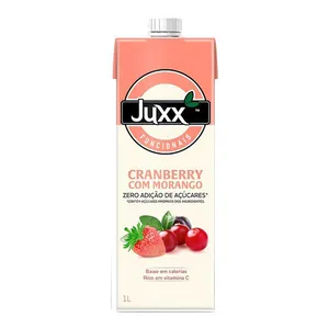 Suco Juxx de Cranberry com Morango - Baixo Teor de Açúcar - 1L