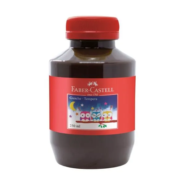Tinta Guache Escolar Faber-Castell 250ml 1 Unidade para Atividades Artísticas e Educativas Marrom Tinta Guache Escolar Faber-Castell 250ml 1 Unidade para Uso Infantil Marrom