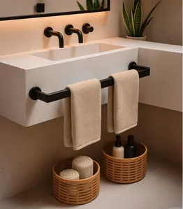 Kit 2 Toalhas De Rosto De Algodão Rovitex Home Marrom UN / Marrom