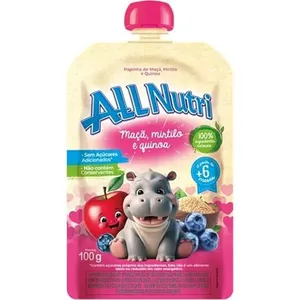 Papinha AllNutri Sabor Maçã Mirtilo e Quinoa 100g
