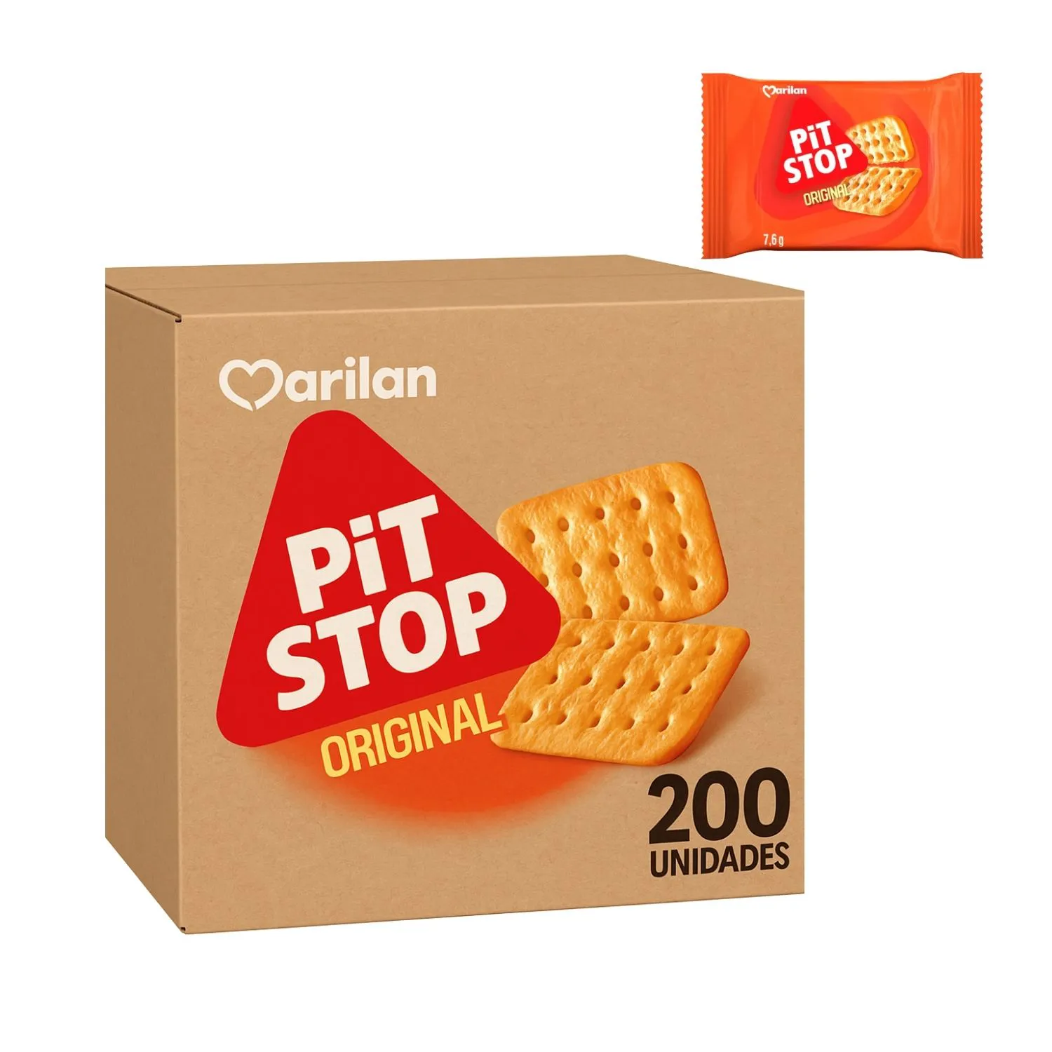 Biscoito Pit Stop Sachê Marilan - 200 Unidades 7,6g