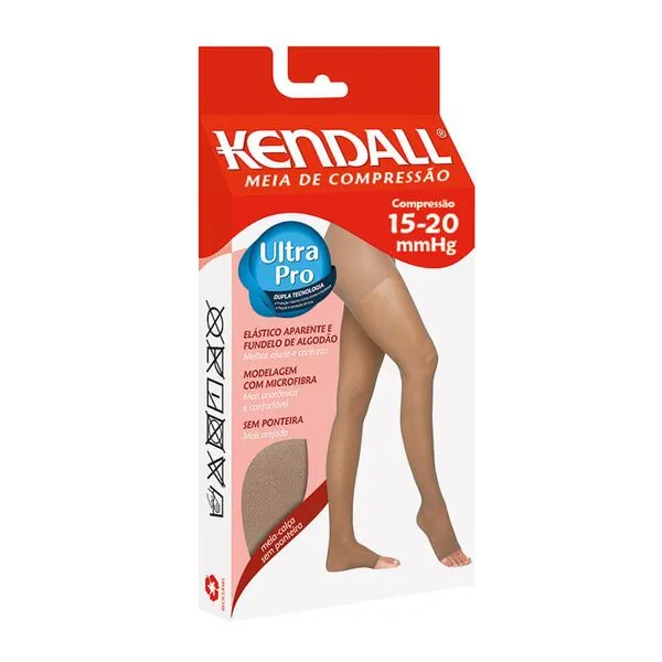 Meia Calça de Compressão Kendall 15-20 Mmhg Sem Ponteira Cor Mel Tamanho M