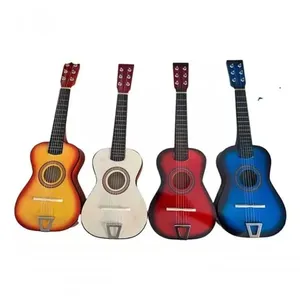 Mini Violão Infantil em Madeira Acústico com 6 Cordas para Crianças de 3 a 7 Anos Brinquedo Mini Violão Infantil em Madeira Acústico com 6 Cordas para Iniciantes Brinquedo Musical