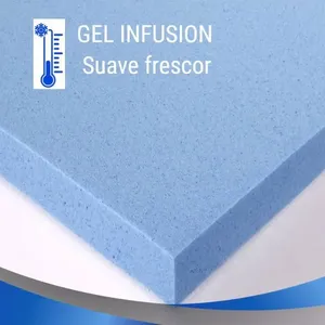 Pillow Top Viscoelástico Nasa Gel Cristais De Energia Casal sem variação
