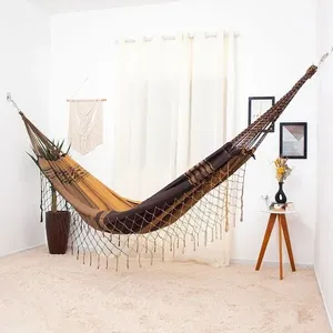 Rede De Dormir Casal Pernambucana Caramelo E Marrom