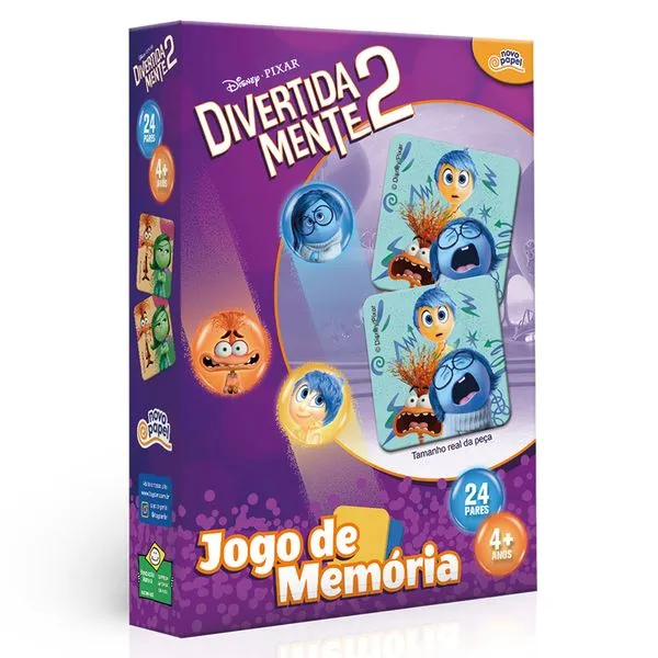 Jogo da Memória Divertidamente 2 24 Pares 8077 - Hasbro