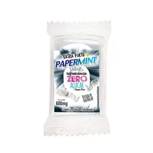 Papermint Lâminas Refrescantes Comestíveis Zero Açucar 600mg Danilla Foods