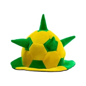 Chapéu Torcida Pontas Verde Amarelo Poliéster 31x23cm - bee