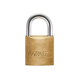 Cadeado Papaiz 30mm Corpo E Chave Em Latão Gancho Em Aço