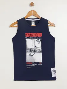 Camiseta Regata Juvenil Para Menino - MARINHO 14