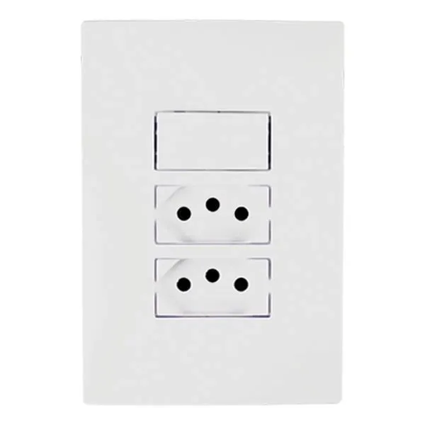 Tomada E Interruptor Simples Ilumi 10A 250V I9 Branco 94203 (MP)