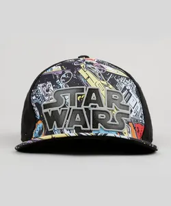Boné Infantil Star Wars com Suede Preto G