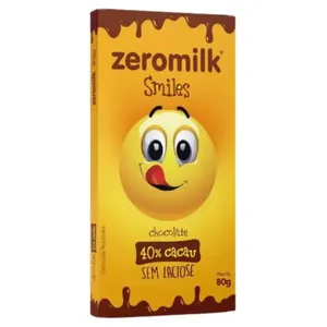Chocolate Zeromilk 40% Cacau, Zero Lactose Smiles 70g